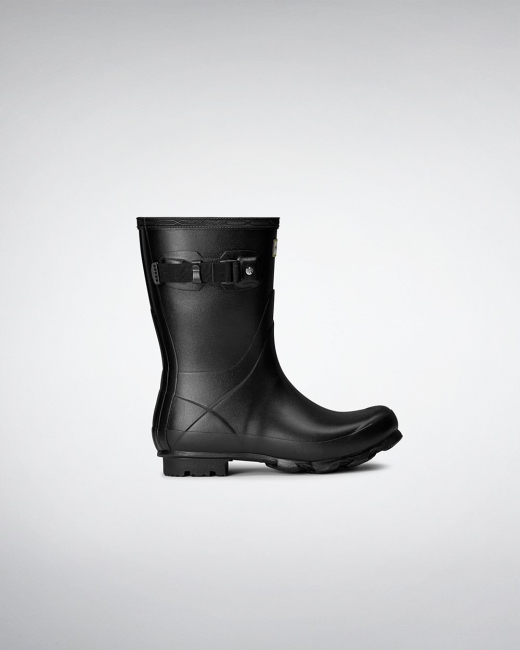 Gumaky Hunter Norris Field Kratke Damske Čierne | RPNA-49386