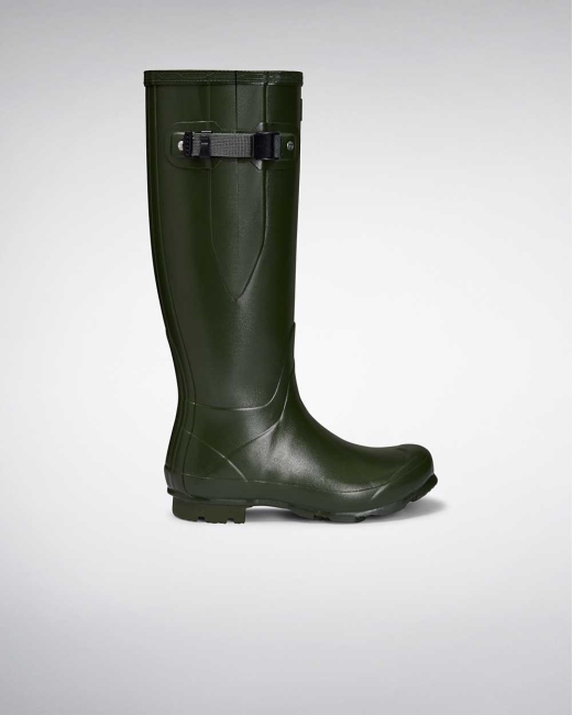 Gumaky Hunter Norris Field Side Kratke Wellington Adjustable Damske Zelene | UQCG-86943