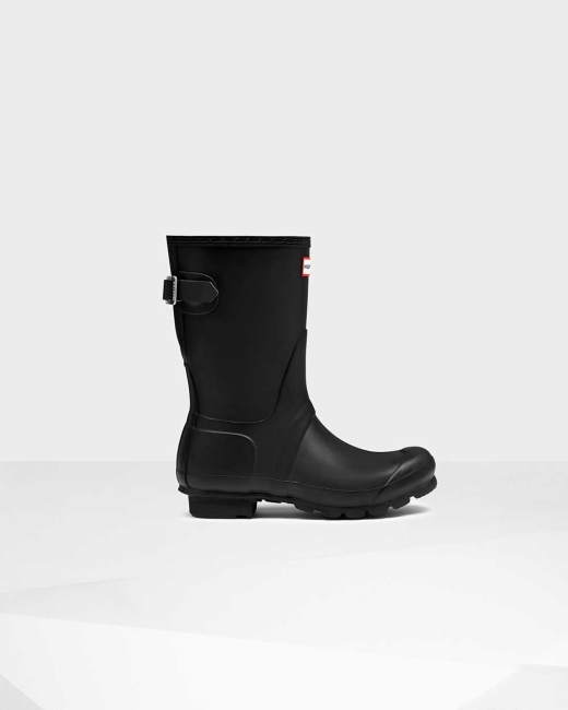 Gumaky Hunter Original Kratke Back Wellington Adjustable Damske Čierne | HOEC-46378