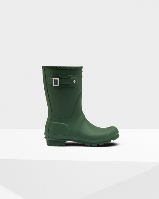 Gumaky Hunter Original Kratke Damske Zelene | ZBOX-86302