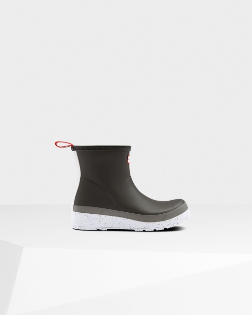Gumaky Hunter Original Kratke Speckle Rain Play Damske Čierne / Siva | ISET-59638