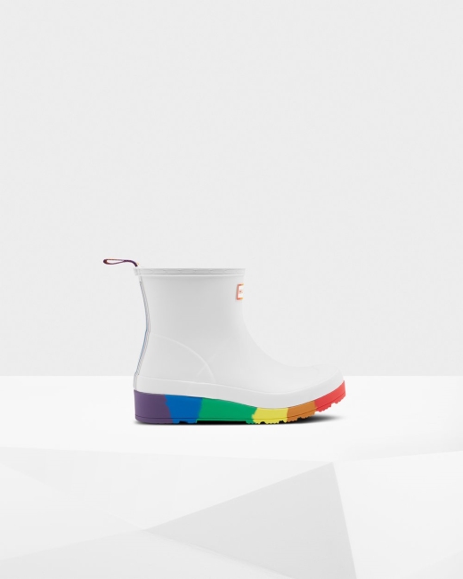 Gumaky Hunter Original Pride Flatform Rain Play Damske Biele | UFLX-64187
