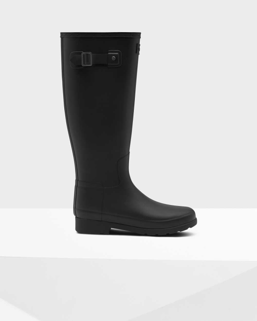 Gumaky Hunter Original Refined Wellington Vysoke Damske Čierne | JKWG-52387