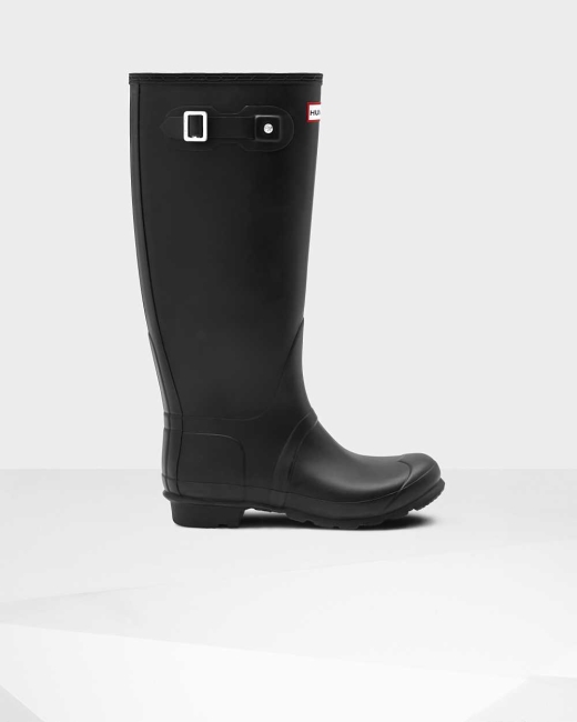 Gumaky Hunter Original Siroke Topanky Leg Wellington Vysoke Damske Čierne | QCLM-64951