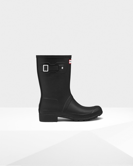 Gumaky Hunter Original Tour Foldable Kratke Damske Čierne | EDMV-37164