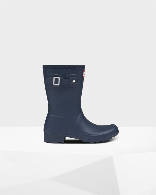 Gumaky Hunter Original Tour Foldable Kratke Damske Námornícka Modrá | GRQP-39827