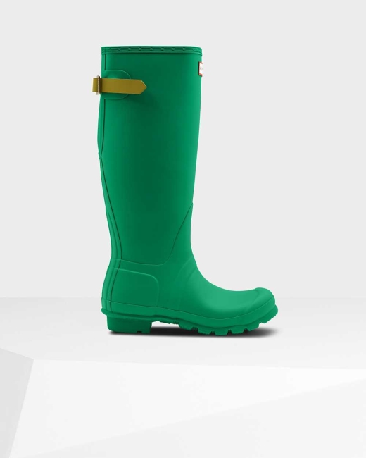 Gumaky Hunter Original Vysoke Back Wellington Adjustable Damske Zelene | EHDU-61509