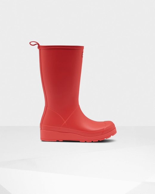 Gumaky Hunter Original Vysoke Rain Play Damske Červené | TMWB-83672