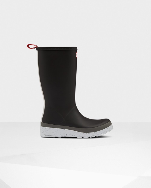 Gumaky Hunter Original Vysoke Speckle Rain Play Damske Čierne / Siva | HMIT-05869