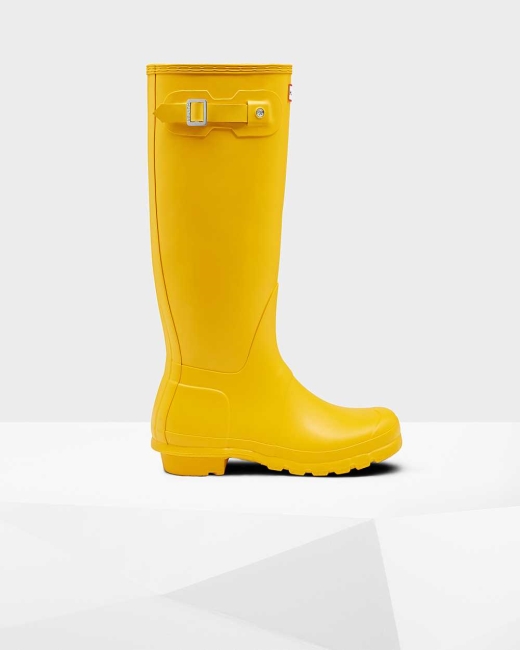 Gumaky Hunter Original Wellington Vysoke Damske Žlté | IEGQ-89103
