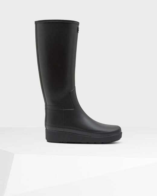 Gumaky Hunter Refined Slim Fit Creeper Wellington Vysoke Damske Čierne | QPNG-37965