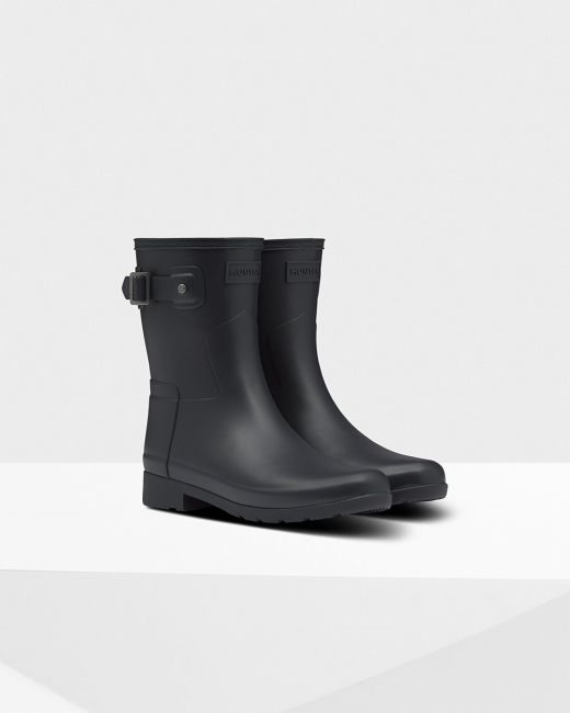 Gumaky Hunter Refined Slim Fit Kratke Damske Námornícka Modrá | FZJN-09471