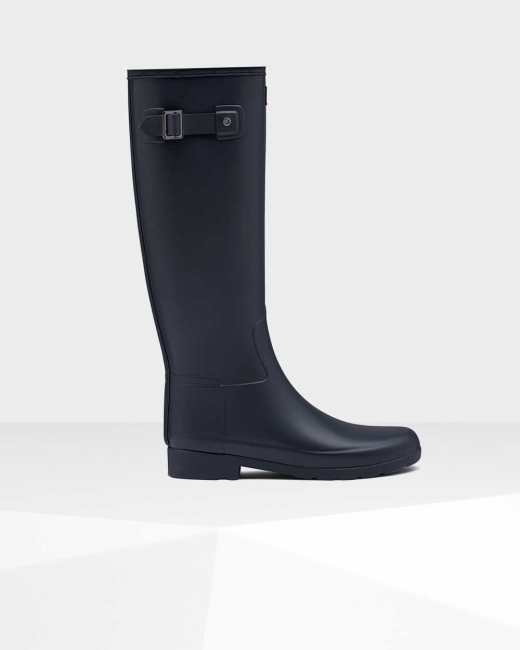 Gumaky Hunter Refined Slim Fit Wellington Vysoke Damske Námornícka Modrá | UPMA-75236