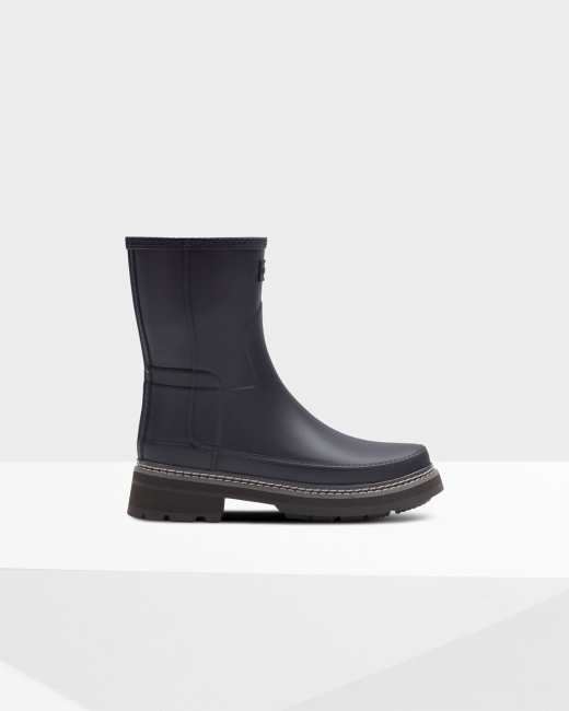 Gumaky Hunter Refined Stitch Detail Kratke Damske Námornícka Modrá | LYNW-47295
