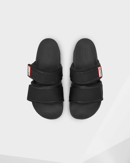 Slapky Hunter Original Double Remienkove Damske Čierne | SBZY-74928