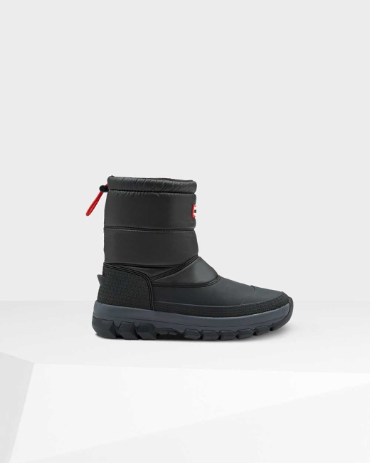 Snehule Hunter Original Insulated Kratke Damske Čierne | HARZ-32867